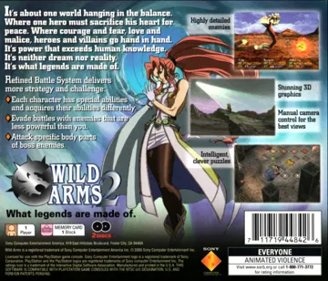 Wild Arms - 2nd Ignition (JP) box cover back